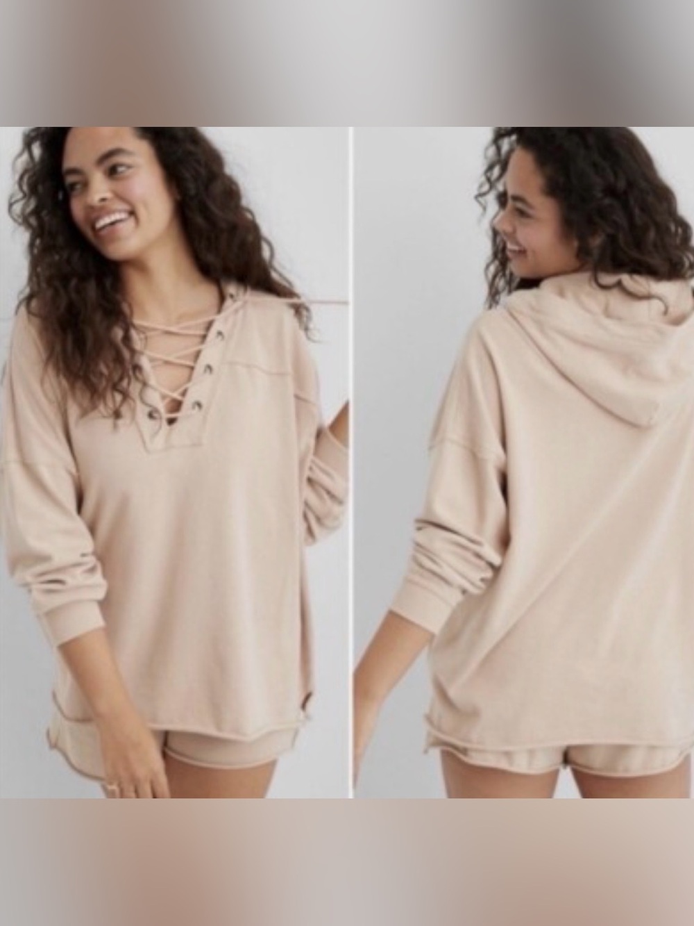 Aerie Lace-Up Hoodie